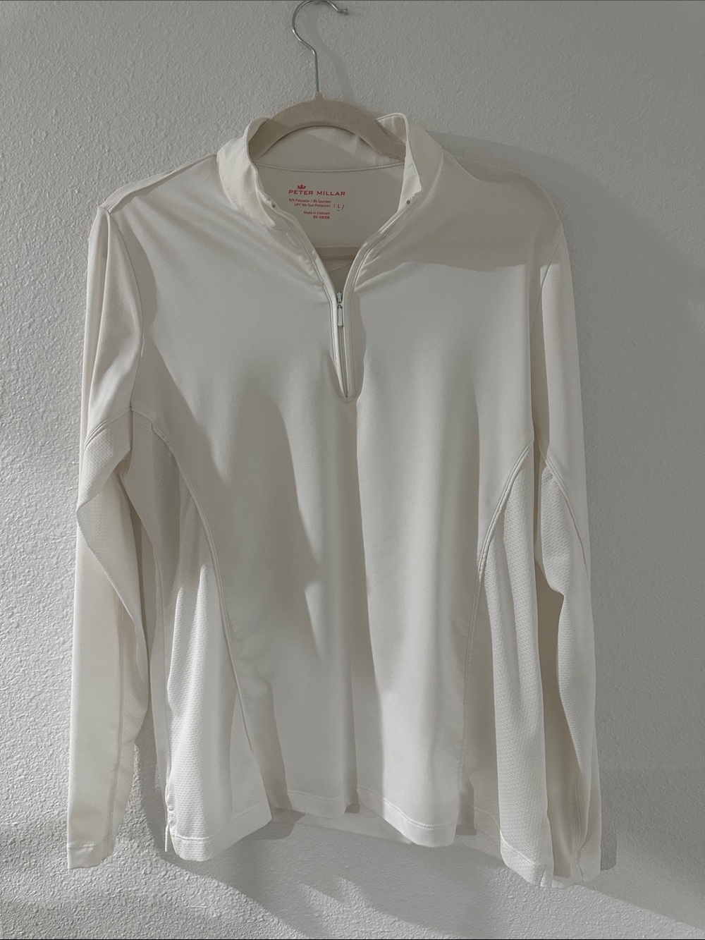 Peter Millar Cream Performance Quarter-Zip Golf ⛳️ Pullover